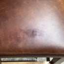 Cartier Leather Counter Stool in Briarsmoke