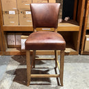 Cartier Leather Counter Stool in Briarsmoke