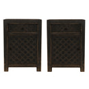 Beijing Bedside Cabinet Pair - Black