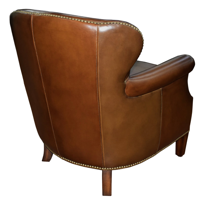 Bernardo Cognac Leather Armchair