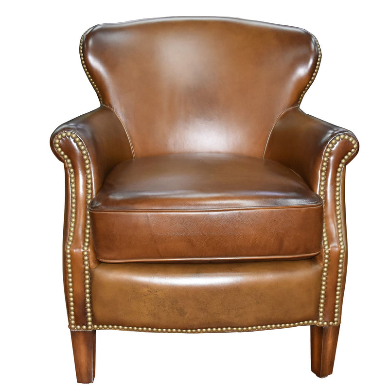 Bernardo Cognac Leather Armchair