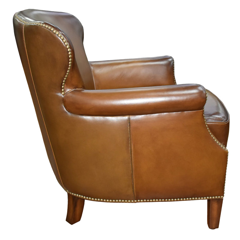 Bernardo Cognac Leather Armchair