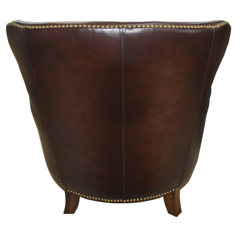 Bernardo Antique Tobacco Leather Armchair