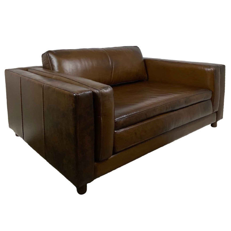 Luiz Cognac Leather Oversized Armchair
