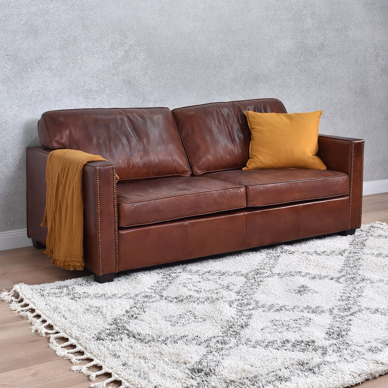 Cadogan Vintage Leather 2 Seater Sofa-Dovetailed &amp; Doublestitched