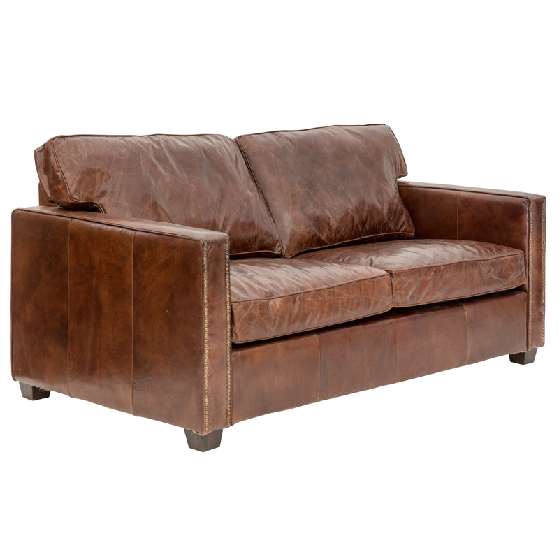 Cadogan Vintage Leather 2 Seater Sofa-Dovetailed &amp; Doublestitched