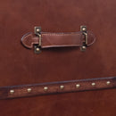 Callahan Vintage Leather Bar Cart-Dovetailed &amp; Doublestitched