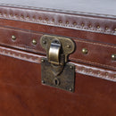 Callahan Vintage Leather Bar Cart-Dovetailed &amp; Doublestitched