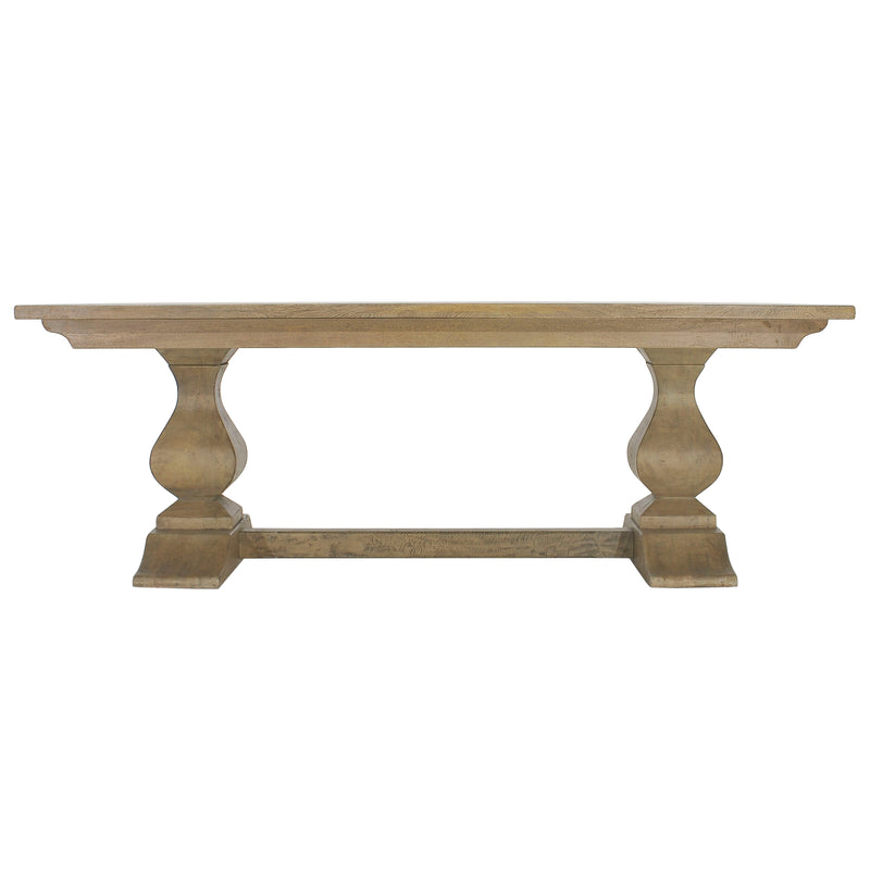 Camargue 220cm Pedestal Dining Table-Dovetailed &amp; Doublestitched