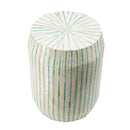 Capiz Cylindrical Stool-Dovetailed &amp; Doublestitched