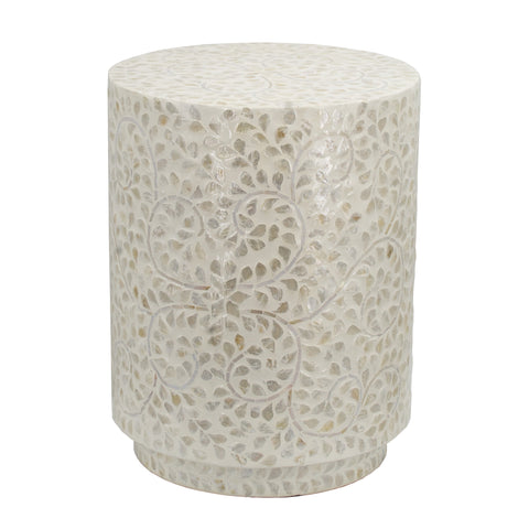 Capiz Round Accent Stool