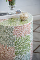 Capiz Round Multi Colour Stool-Dovetailed &amp; Doublestitched