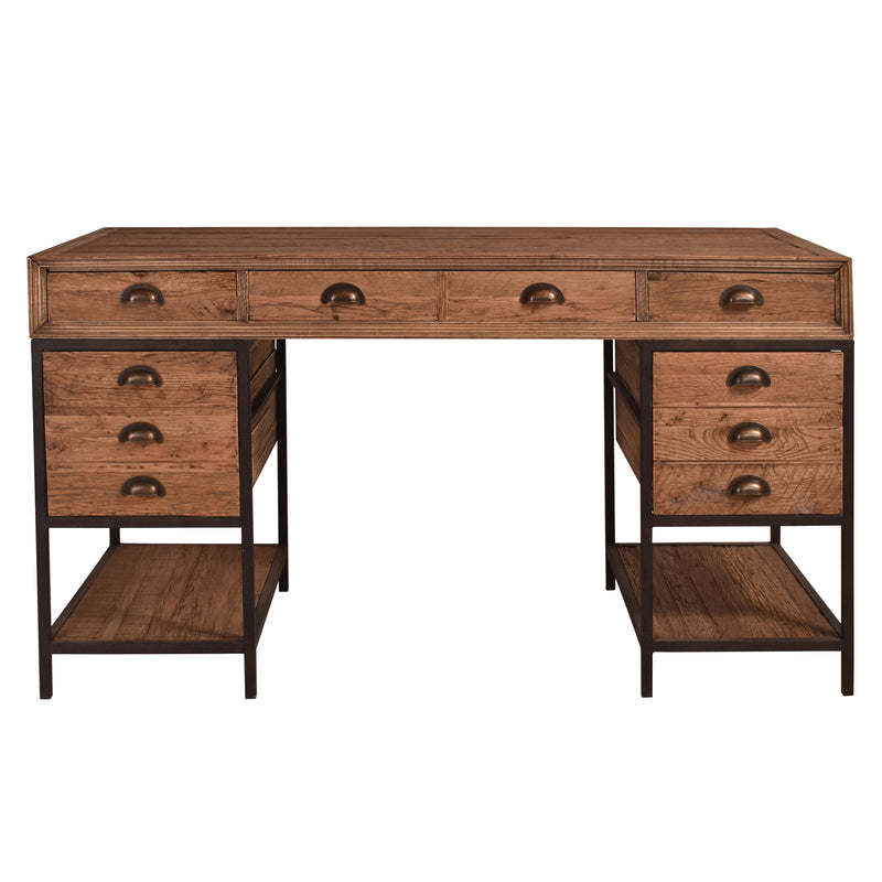 Captain's Farmhouse Timber Desk-Dovetailed &amp; Doublestitched