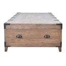 Captain's Old Elm Trunk Coffee Table-Dovetailed &amp; Doublestitched