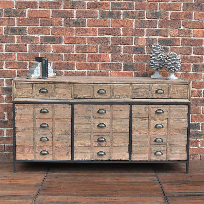 Captain's Reclaimed Timber Sideboard-Dovetailed &amp; Doublestitched