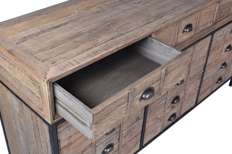 Captain's Reclaimed Timber Sideboard-Dovetailed &amp; Doublestitched