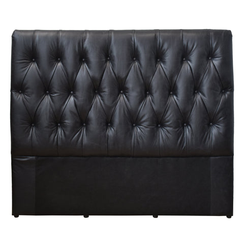Cardiff Black Leather Chesterfield Bedhead