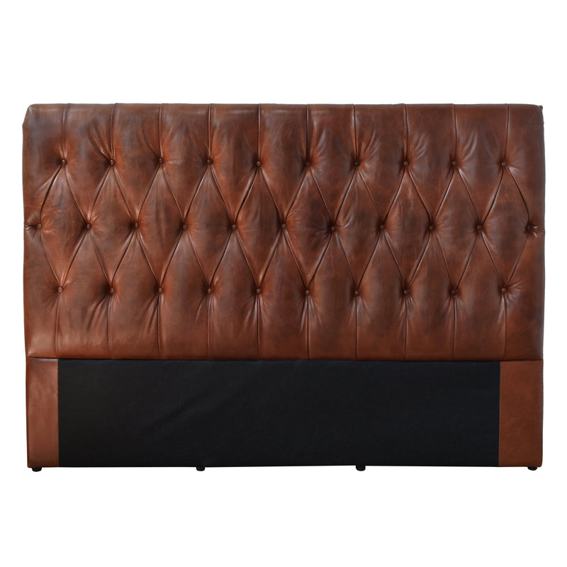 Cardiff Vintage Leather Chesterfield Bedhead-Dovetailed &amp; Doublestitched