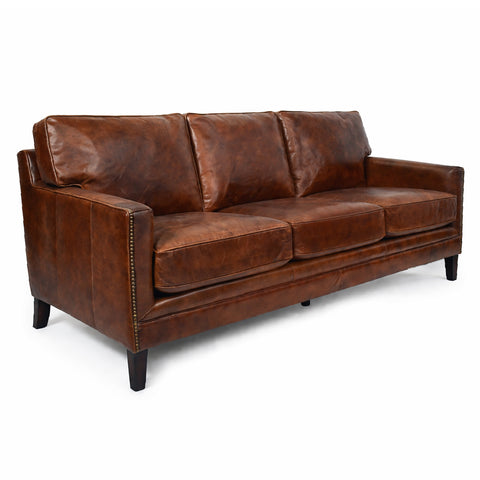Carre Vintage Leather 3 Seater Sofa