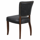 Cartier Black Leather Dining Chair in Maron-Dovetailed &amp; Doublestitched