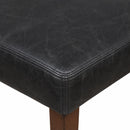 Cartier Black Leather Dining Chair in Maron-Dovetailed &amp; Doublestitched