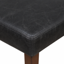 Cartier Black Leather Dining Chair in Maron-Dovetailed &amp; Doublestitched