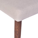 Cartier Chair In Cream Linen Maron Leg-Dovetailed &amp; Doublestitched