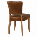 Cartier Chocolate Brown Leather Dining Chair-Dovetailed &amp; Doublestitched