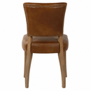 Cartier Chocolate Brown Leather Dining Chair-Dovetailed &amp; Doublestitched