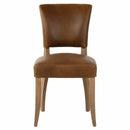 Cartier Cocoa Brown Leather Dining Chair-Dovetailed &amp; Doublestitched