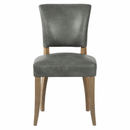 Cartier Dark Grey Leather Dining Chair-Dovetailed &amp; Doublestitched