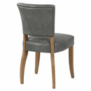 Cartier Dark Grey Leather Dining Chair-Dovetailed &amp; Doublestitched