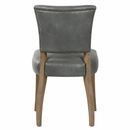 Cartier Dark Grey Leather Dining Chair-Dovetailed &amp; Doublestitched
