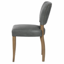 Cartier Dark Grey Leather Dining Chair-Dovetailed &amp; Doublestitched