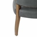 Cartier Dark Grey Leather Dining Chair-Dovetailed &amp; Doublestitched