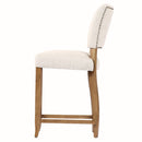 Cartier Dove Grey Linen Counter Stool in Briarsmoke-Dovetailed &amp; Doublestitched