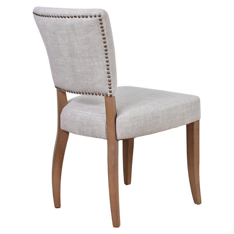 Cartier Dove Grey Linen Dining Chair Briarsmoke-Dovetailed &amp; Doublestitched