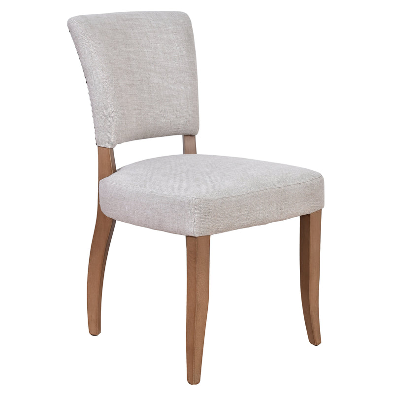 Cartier Dove Grey Linen Dining Chair Briarsmoke-Dovetailed &amp; Doublestitched