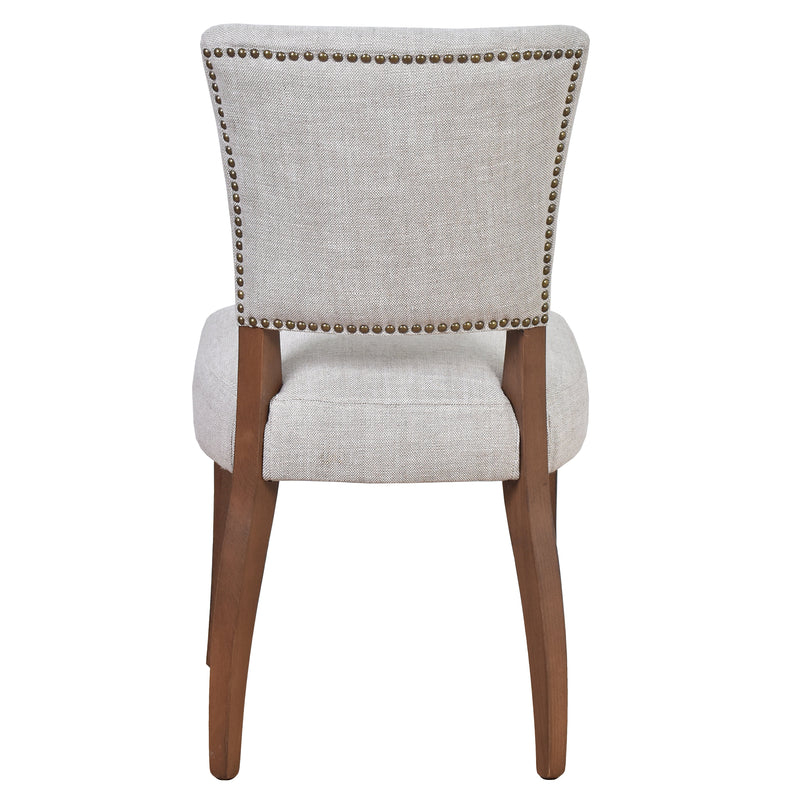 Cartier Dove Grey Linen Dining Chair Maron-Dovetailed &amp; Doublestitched