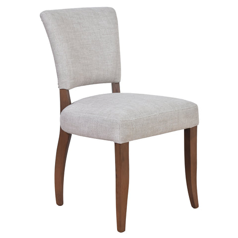Cartier Dove Grey Linen Dining Chair Maron