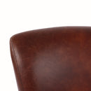 Cartier Leather Counter Stool in Maron-Dovetailed &amp; Doublestitched