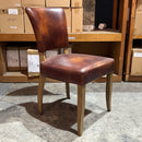 Cartier Leather Dining Chair in Briarsmoke-Dovetailed &amp; Doublestitched