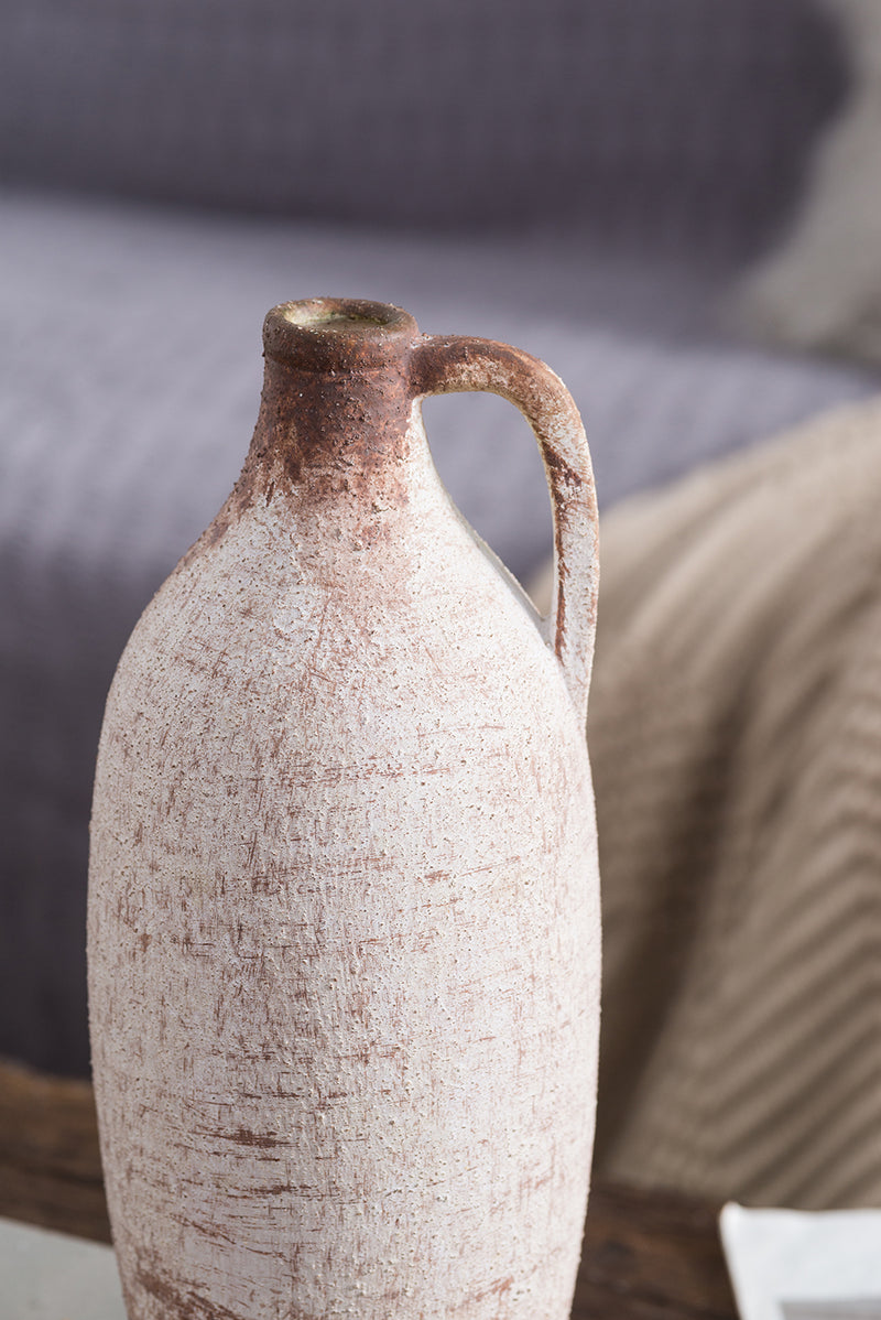 Ceramic Vase With Handle 30cm-Dovetailed &amp; Doublestitched