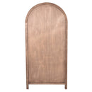 Charles Old Elm Arch Glass Cabinet-Dovetailed &amp; Doublestitched
