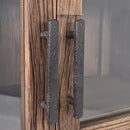 Charles Old Elm Arch Glass Cabinet-Dovetailed &amp; Doublestitched