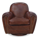 Chatou Vintage Leather Swivel Chair-Dovetailed &amp; Doublestitched