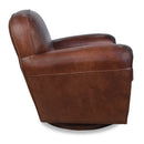 Chatou Vintage Leather Swivel Chair-Dovetailed &amp; Doublestitched