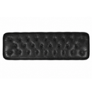 Chesterfield Black Leather Bench-Dovetailed &amp; Doublestitched