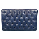 Chesterfield Blue Leather Coffee Table-Dovetailed &amp; Doublestitched