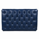 Chesterfield Blue Leather Coffee Table-Dovetailed &amp; Doublestitched